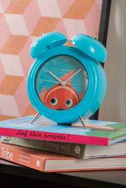 Alarm clock Peekaboo Goldfish light blue