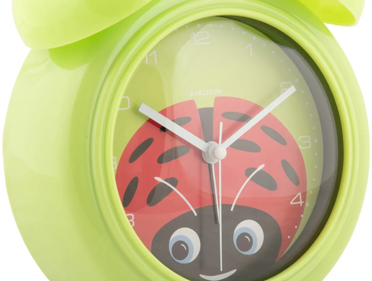 Alarm clock Peekaboo Ladybug green