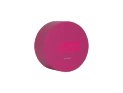 Alarm clock Spry round LED bright pink