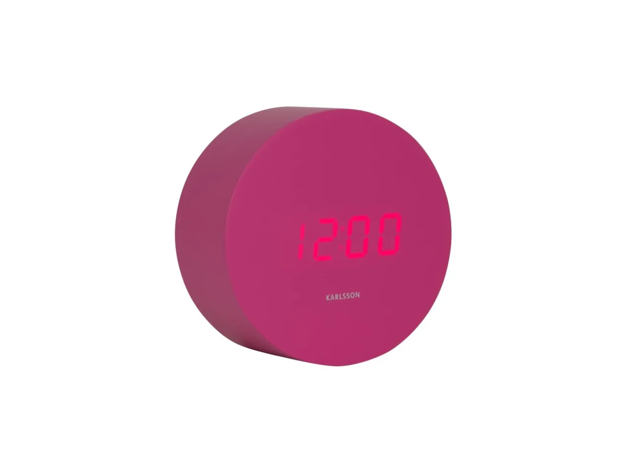 Alarm clock Spry round LED bright pink