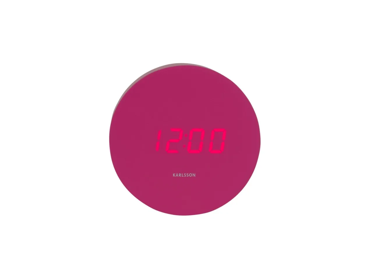 Alarm clock Spry round LED bright pink