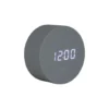 Alarm clock Spry round LED mouse grey