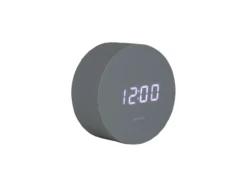 Alarm clock Spry round LED mouse grey