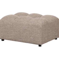 Allure hocker geweven stof bruin melange