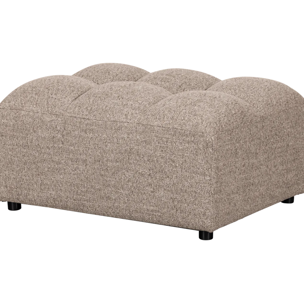 Allure hocker geweven stof bruin melange