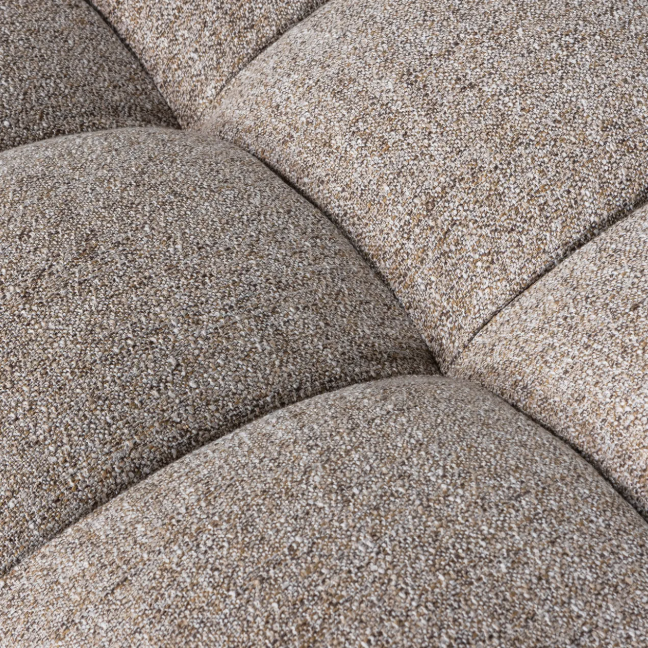 Allure hocker geweven stof bruin melange