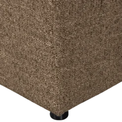 Allure hocker geweven stof donkerbruin melange