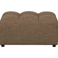 Allure hocker geweven stof donkerbruin melange