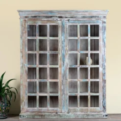 Amara - Vitrinekast van Gerecycled Hout Vintage