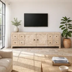 Ambalika - Handgesneden Mangohouten Dressoir