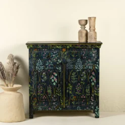 Amoli - Handbeschilderde Kast van Gerecycled Hout