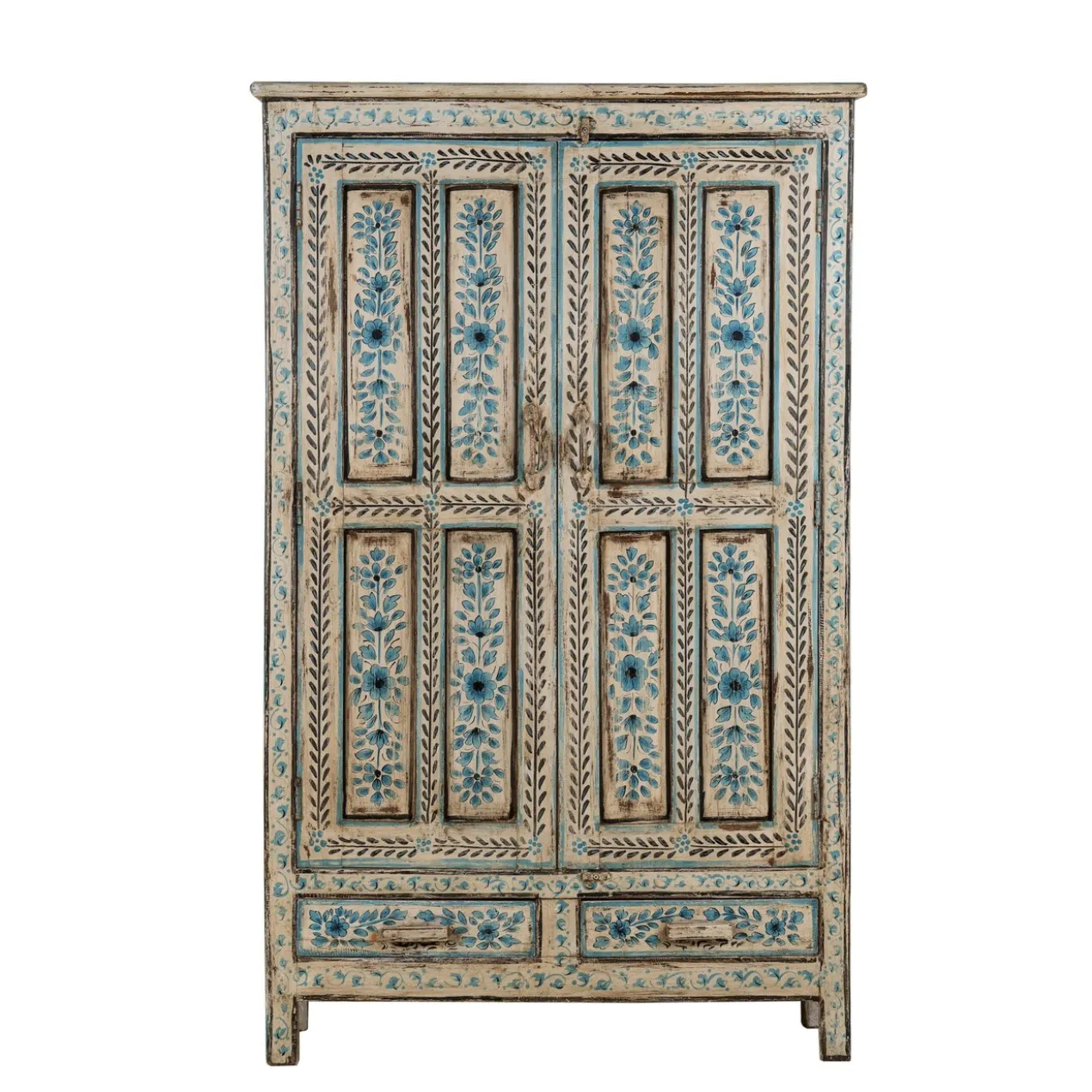 Anay - Handgeschilderde vintage stijlkast 152 cm