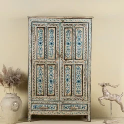 Anay - Handgeschilderde vintage stijlkast 152 cm
