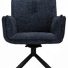 Andre draaistoel stof blauw