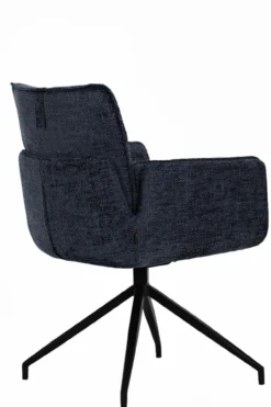 Andre draaistoel stof blauw