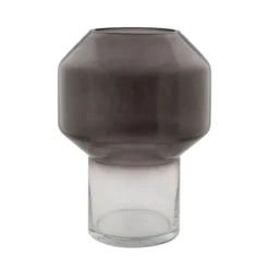 Annelot glazen vaas - Rookglas Zwart