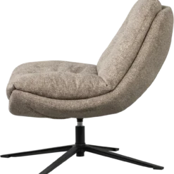 Arve draaifauteuil bedrukte stof naturel melange