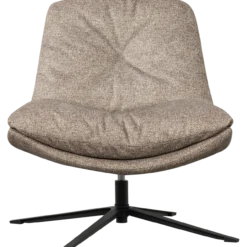 Arve draaifauteuil bedrukte stof naturel melange