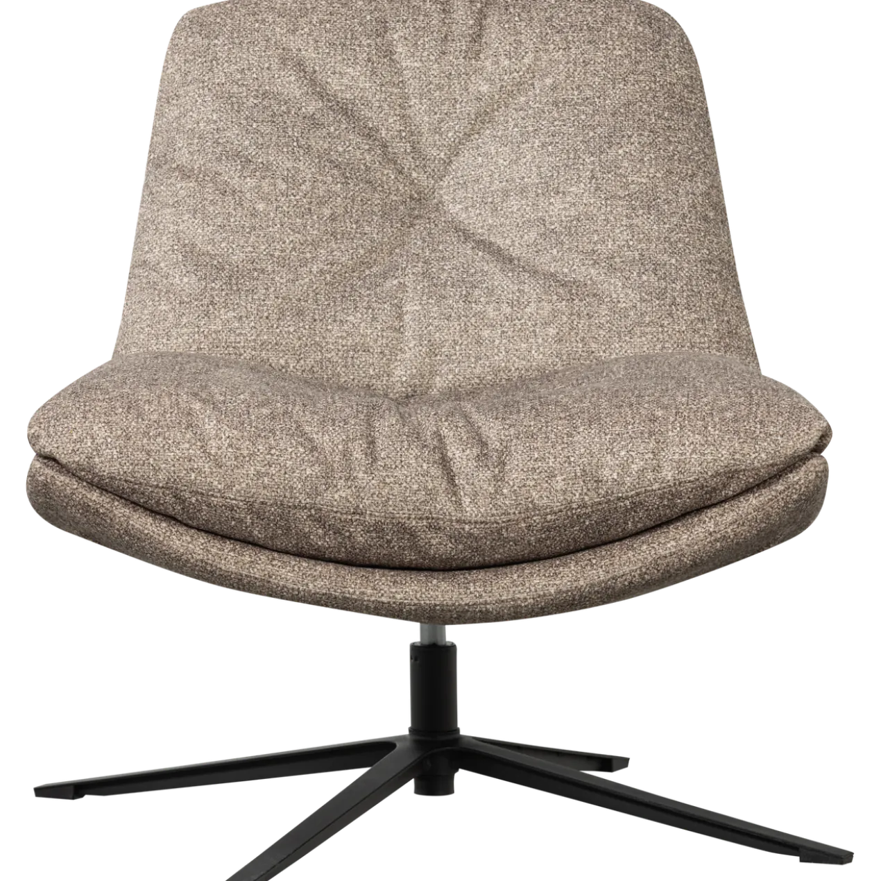 Arve draaifauteuil bedrukte stof naturel melange