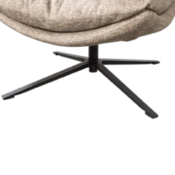 Arve draaifauteuil bedrukte stof naturel melange