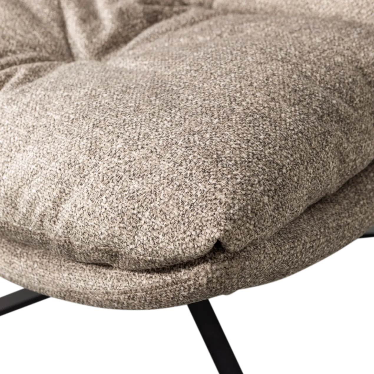 Arve draaifauteuil bedrukte stof naturel melange