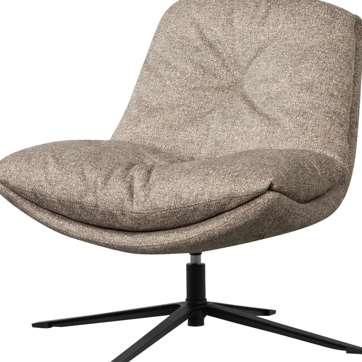 Arve draaifauteuil bedrukte stof naturel melange