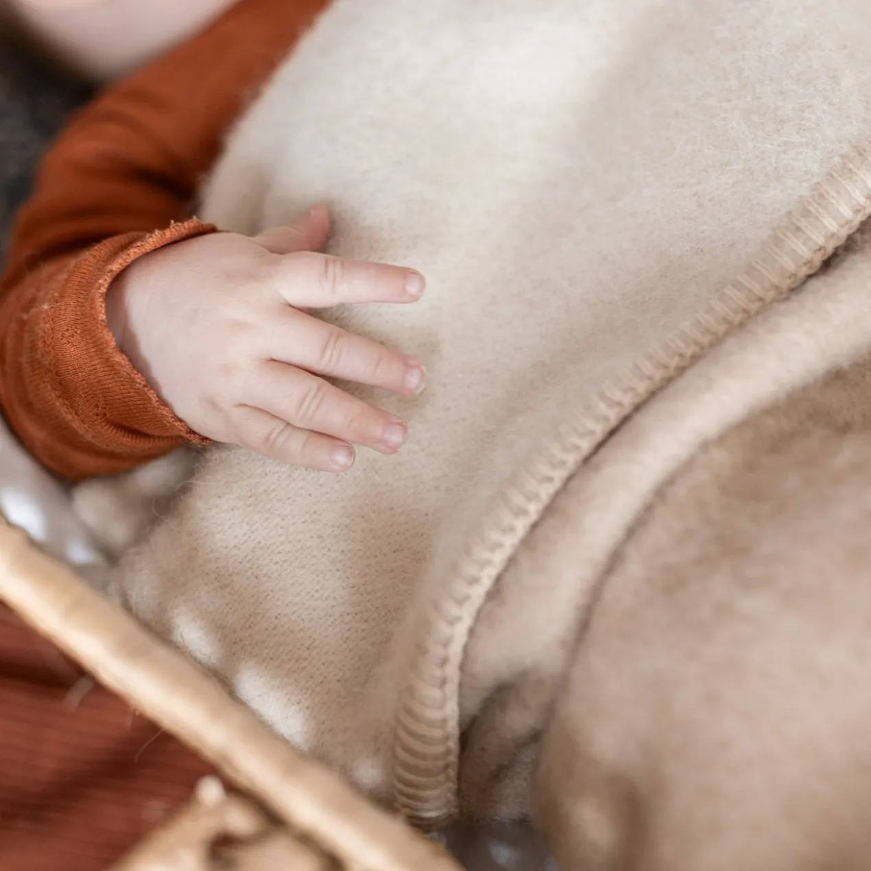 Babydeken alpacawol ecru