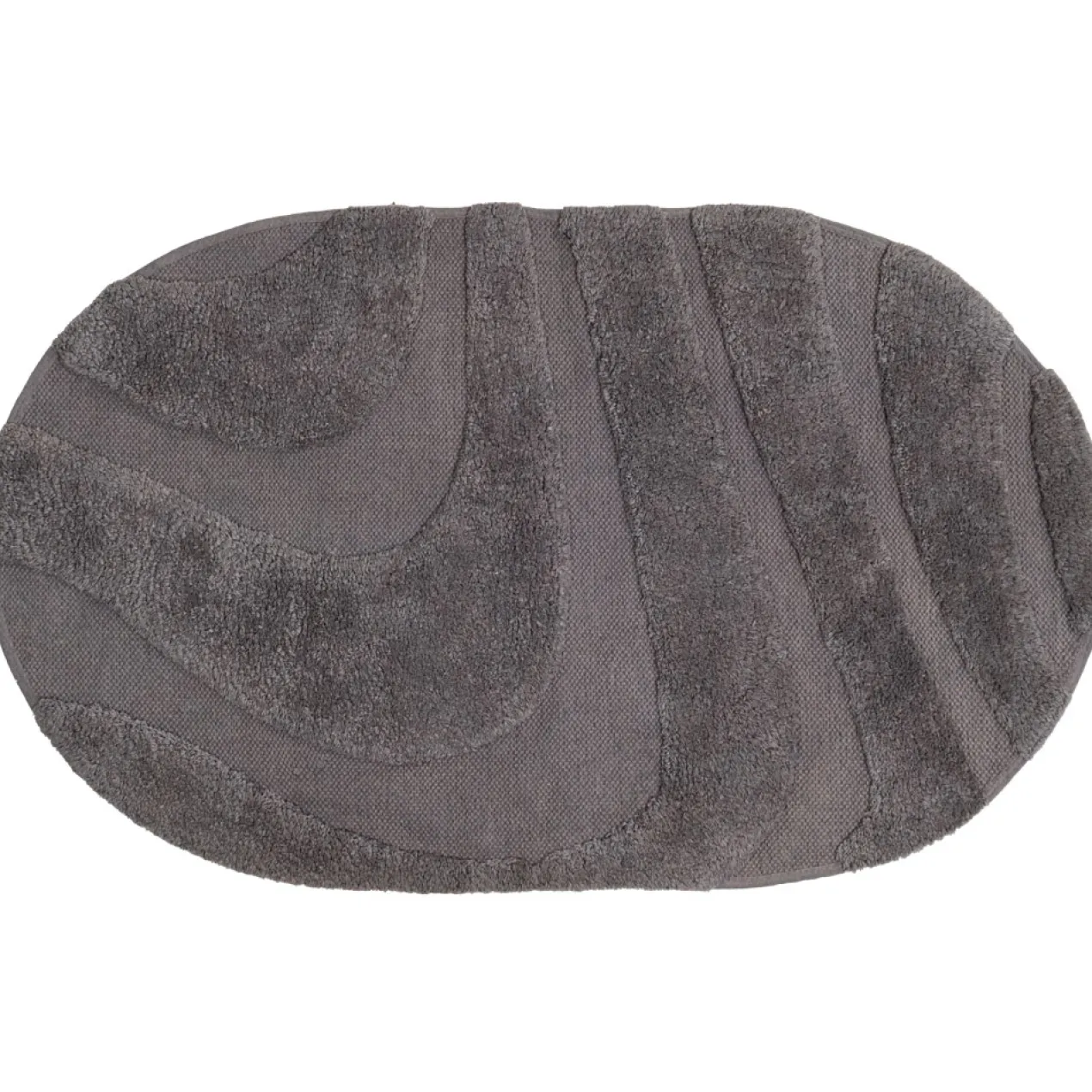 Badmat Beau – Grey Ovaal 60 x 100 cm