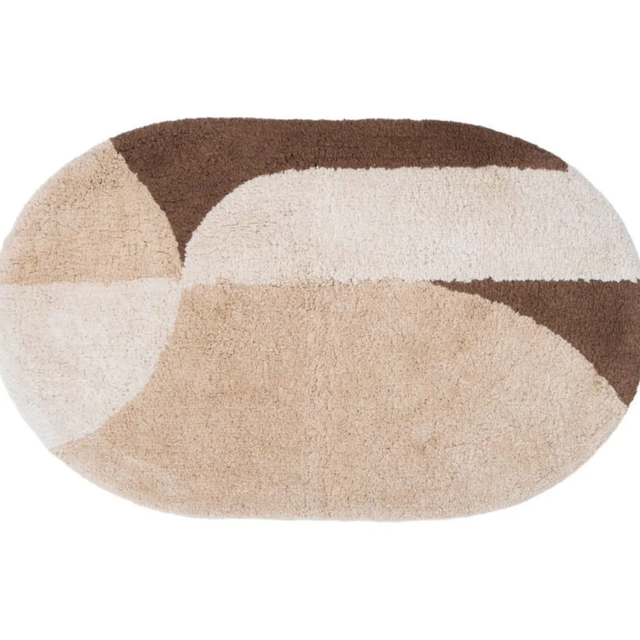 Badmat Bowie – Beige Ovaal 50 x 80 cm