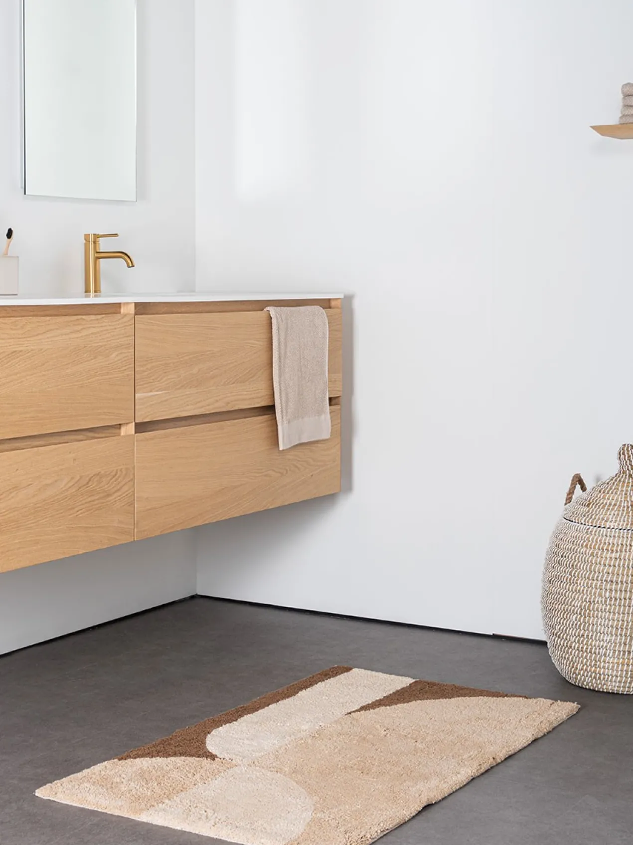 Badmat Bowie – Beige 60x100 cm