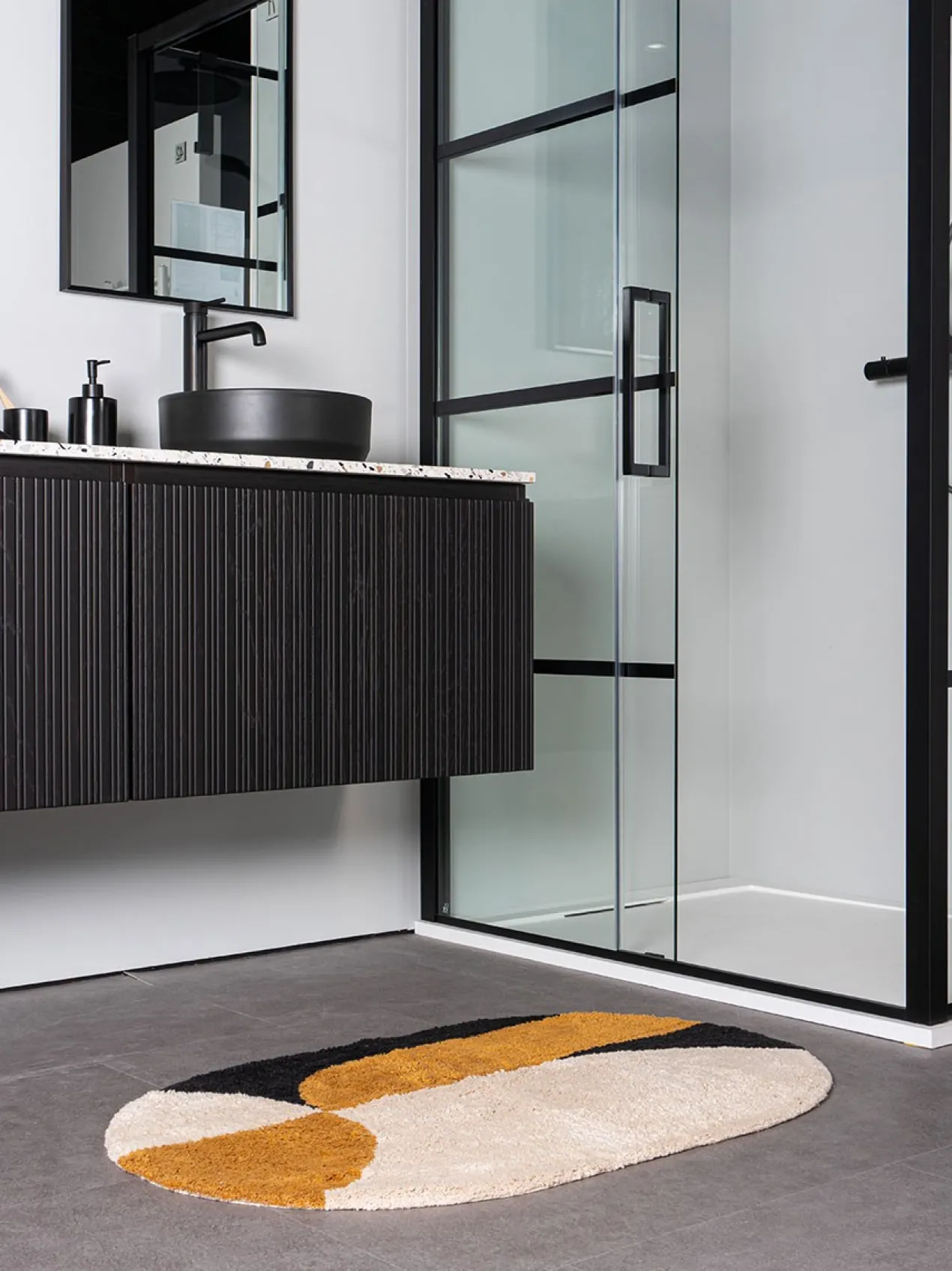 Badmat Bowie – Oker Ovaal 60 x 100 cm