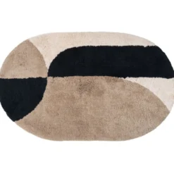 Badmat Bowie Taupe Ovaal 60 x 100 cm