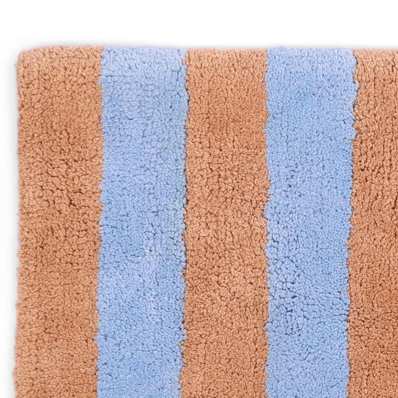 Badmat Stripe 50x70 cm blue/caramel