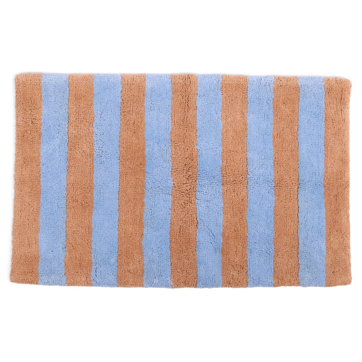 Badmat Stripe 50x70 cm blue/caramel