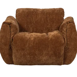 Baggy draaifauteuil 3d chenille middenbruin