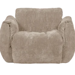 Baggy draaifauteuil 3d chenille zand