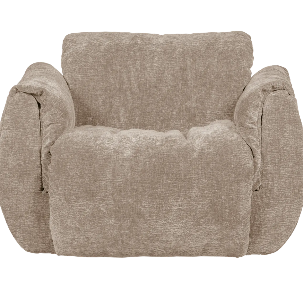 Baggy draaifauteuil 3d chenille zand