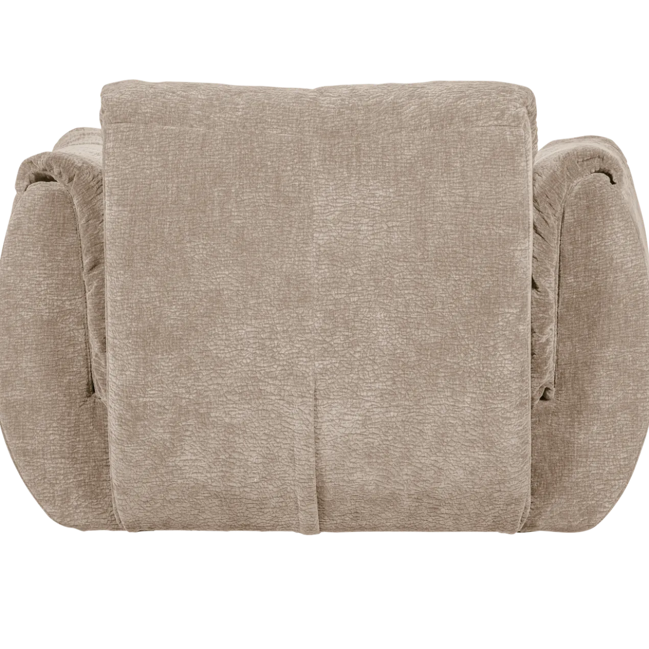 Baggy draaifauteuil 3d chenille zand