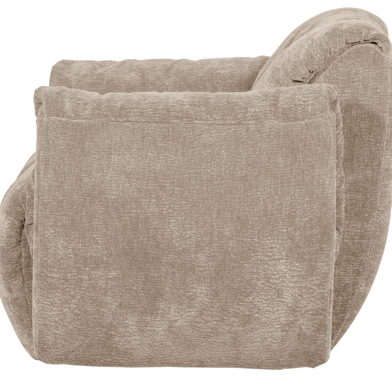 Baggy draaifauteuil 3d chenille zand