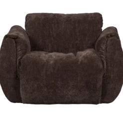 Baggy draaifauteuil 3d chenille donkerbruin
