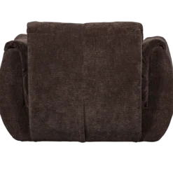 Baggy draaifauteuil 3d chenille donkerbruin