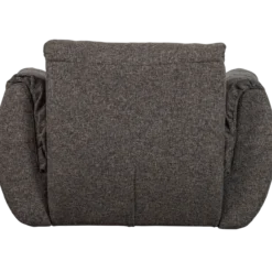 Baggy draaifauteuil geweven stof warmgrijs melange