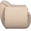 Baggy draaifauteuil geweven chenille zand