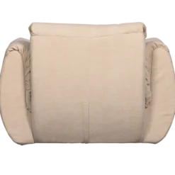 Baggy draaifauteuil geweven chenille zand