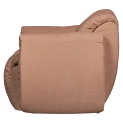 Baggy draaifauteuil geweven chenille oud roze