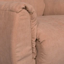 Baggy draaifauteuil geweven chenille oud roze