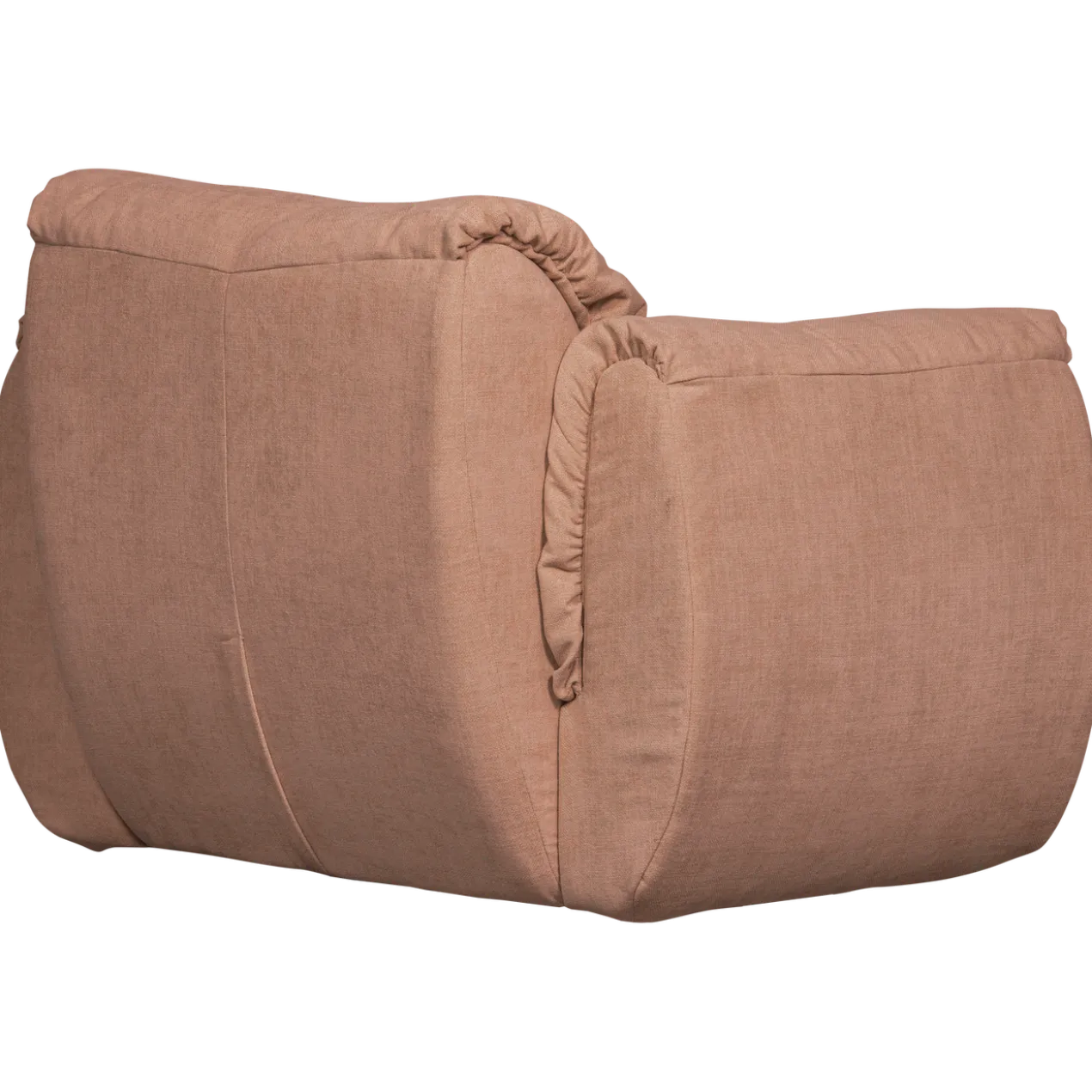 Baggy draaifauteuil geweven chenille oud roze