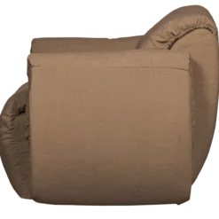Baggy draaifauteuil geweven chenille bruin