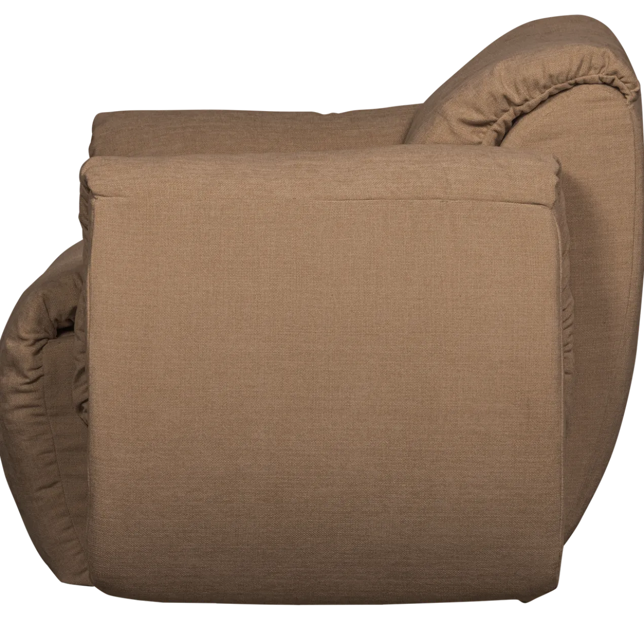 Baggy draaifauteuil geweven chenille bruin