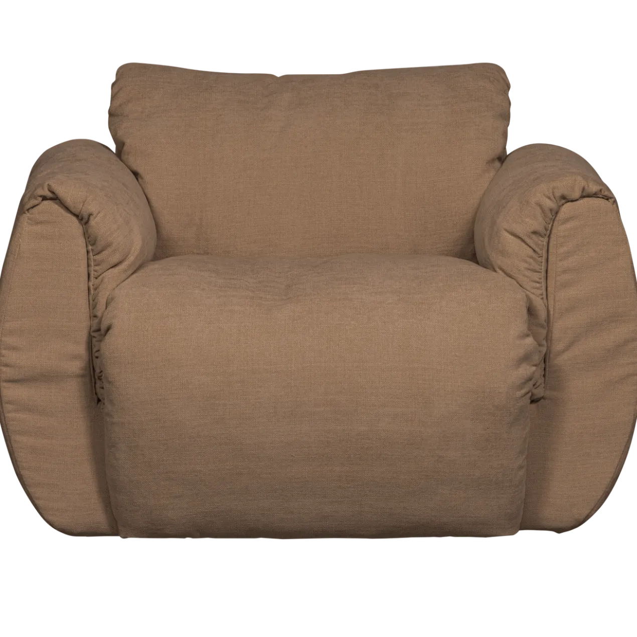 Baggy draaifauteuil geweven chenille bruin